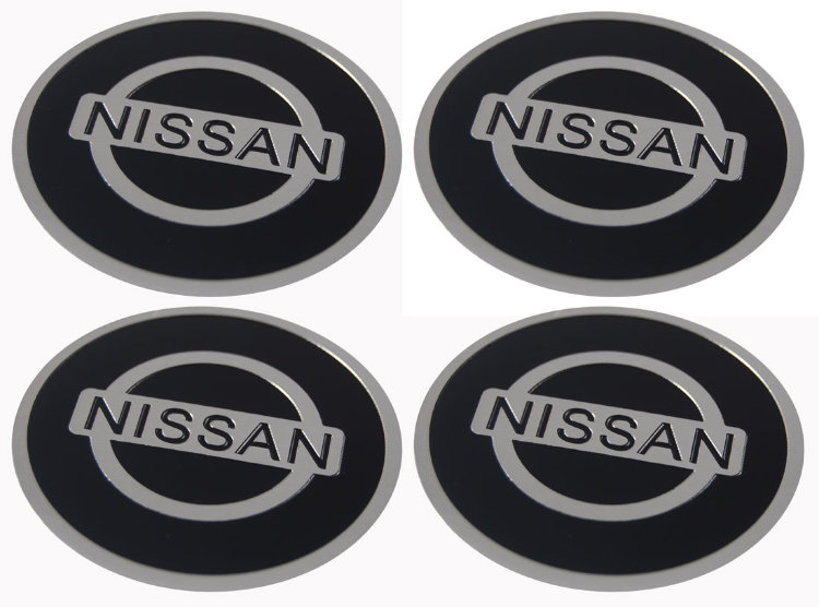 Наклейки металлизированные Nissan black 70 мм 