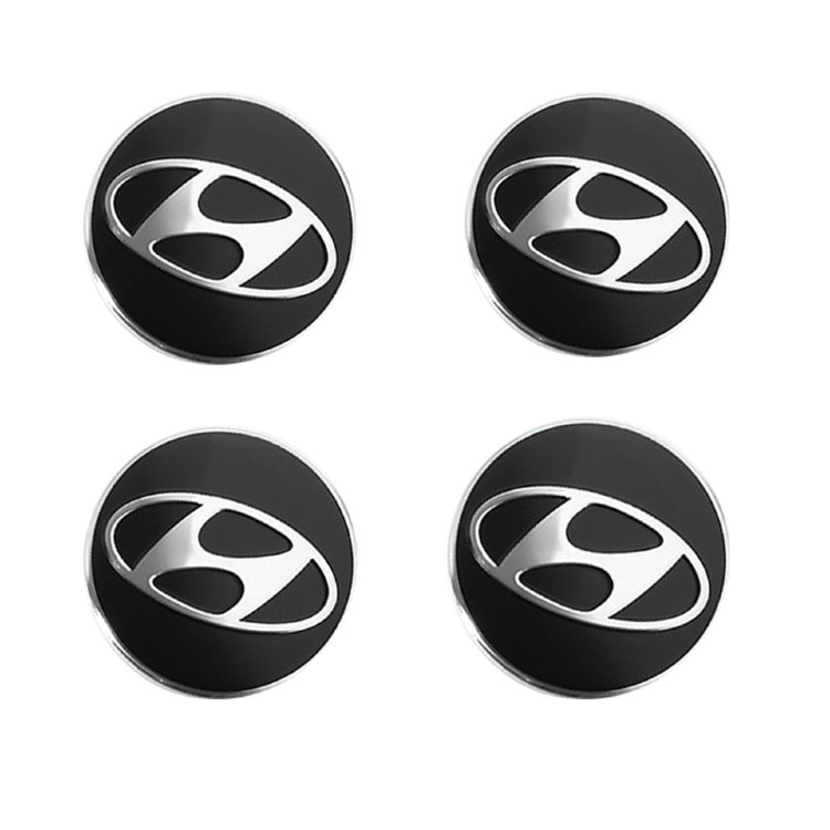 Наклейки на диски Hyundai black сфера 54 мм