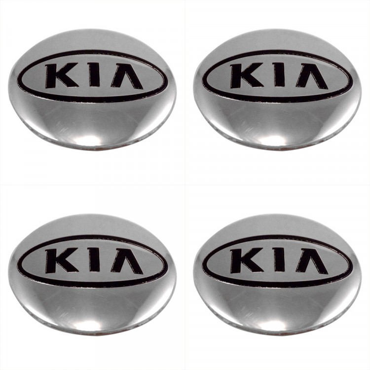 Наклейки на диски KIA 56 мм сфера steel 