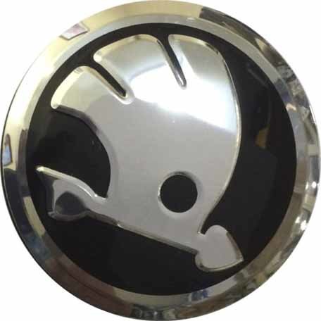 Колпачок на диски Skoda 65/56/12 Octavia Fabia Yeti черный хром