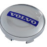 Колпачок на диски Volvo 60|56|9 серебро с синим-хром