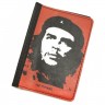 Обложка Че Гевара натуральная кожа с принтом красная 