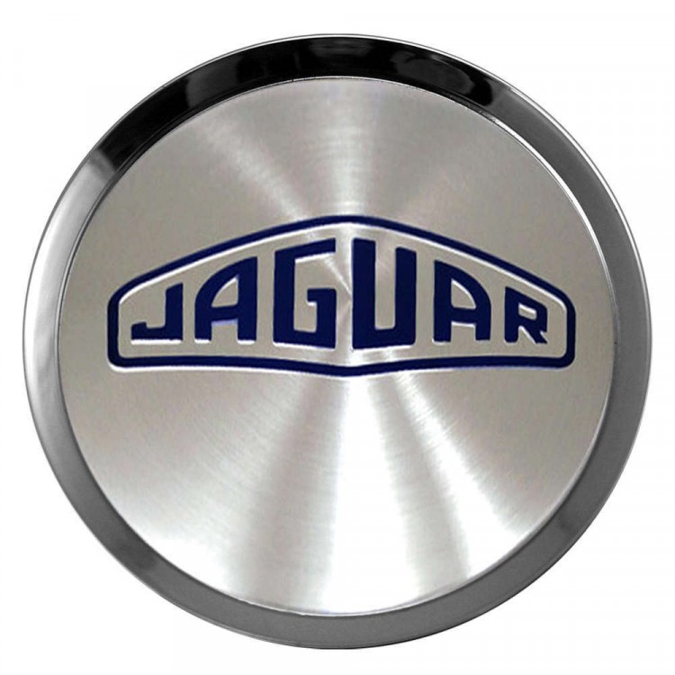 Заглушки для диска со стикером Jaguar (64/60/6) хром 