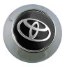 Колпачок на диски Toyota 64/57/10 хром-черный конус