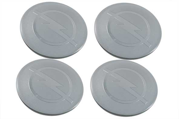Наклейки на диски Opel silver линза 65 мм