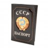 Обложка для паспорта герб СССР экологическая кожа черная