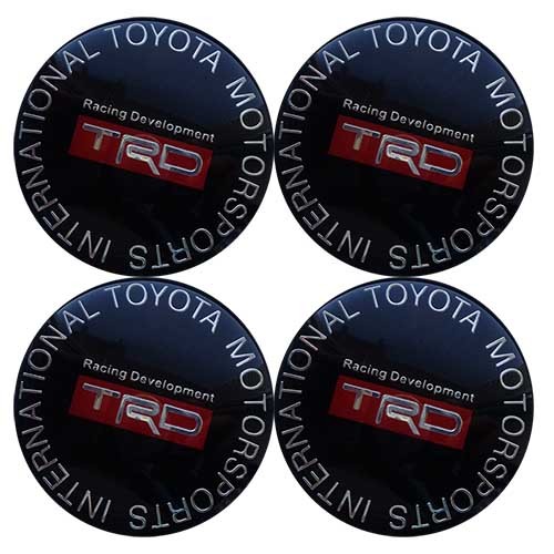 Наклейки на диски Toyota TRD red-black сфера 56 мм