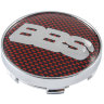 Колпачок на диски BBS 60|56|9 черный-красный