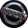 Колпачок на диски Nissan 63/55/7 черный-хром  
