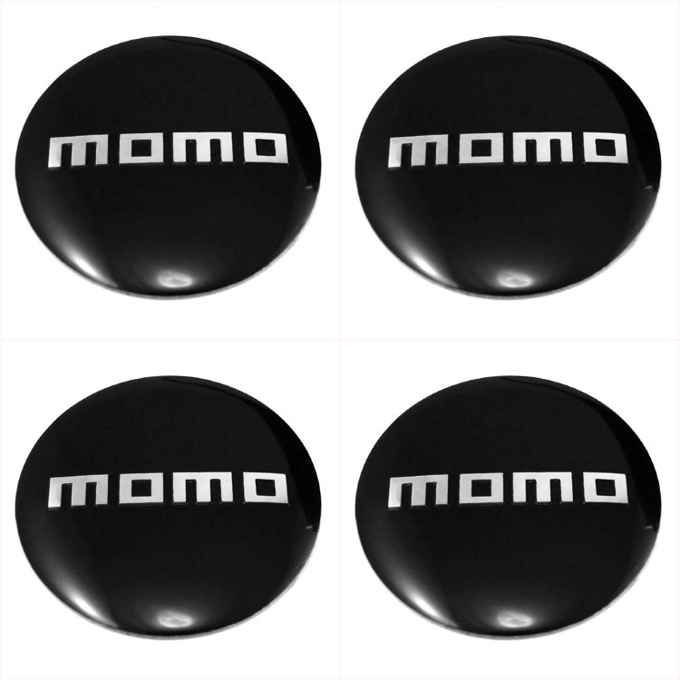 Наклейки на заглушки литых дисков Momo 56 мм металл  