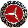 Колпачок ступицы Mercedes хром-красный