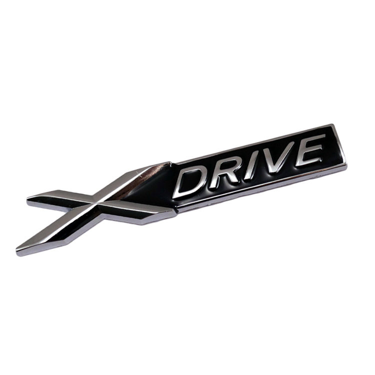 Объемный шильдик xDrive 9,5*1,6 см хром+черный
