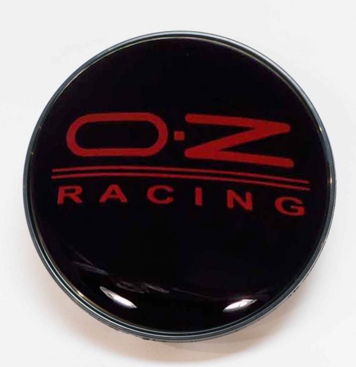 Заглушка литого диска OZ Racing 75/59/15 черный с красным