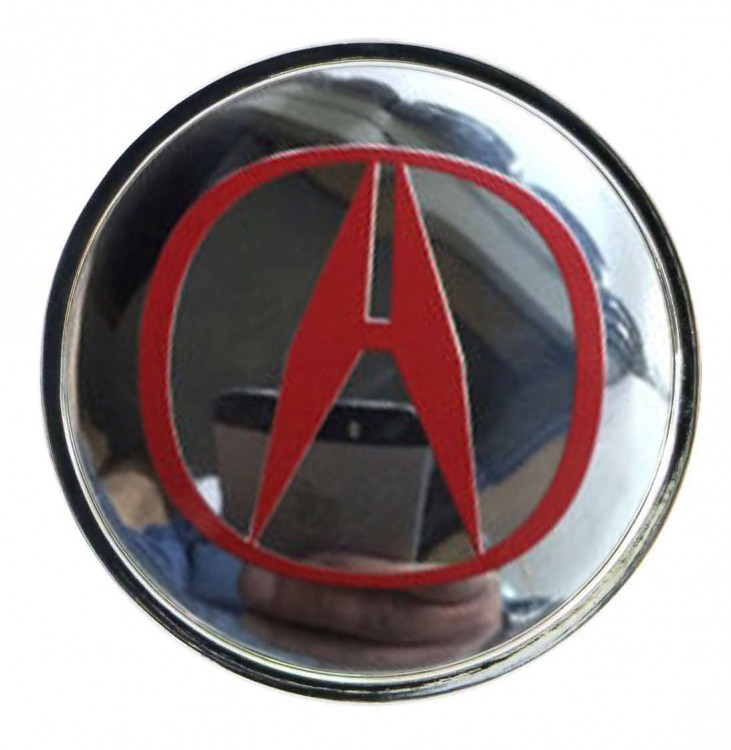 Колпачок ступицы Acura (63/59/7) хром и красный 