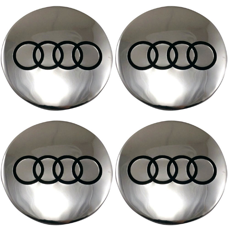 Наклейки на диски Audi сфера 60 мм хром