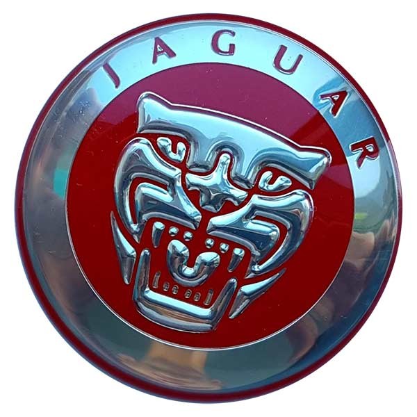 Колпачок на диски Jaguar 68/57/12 красный хромированный 