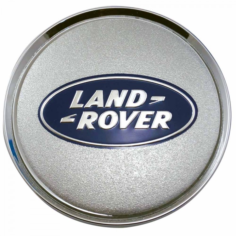 Колпачки на диски 62/56/8 со стикером Land Rover хром с синим