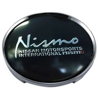 Изображение товара Колпачки на диски 62/56/8 хром со стикером Nissan Nismo черный 