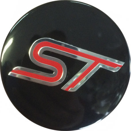Колпачок для литых дисков Ford ST 54/51/9 черный-красный-хром