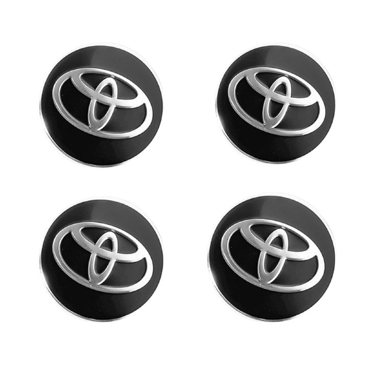 Наклейки на диски Toyota black сфера 54 мм