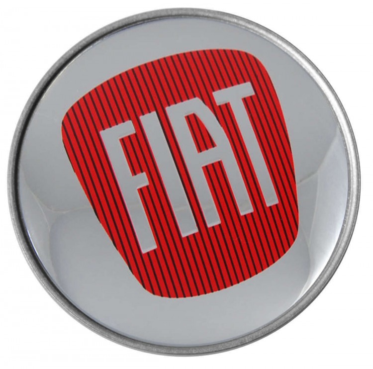 Колпачок на диски Fiat 60/55/7 хром красный