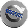 Колпачок на диски Volvo AVTL 60|56|10 серебро с синим, хром 