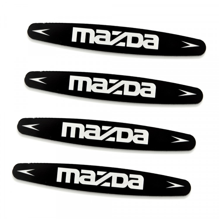 Наклейка на ручки Mazda черные 