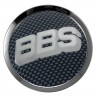 Заглушки для диска со стикером BBS (64/60/6) хром и карбон