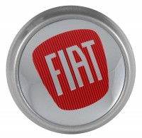 Изображение товара Колпачки на диски ВСМПО со стикером Fiat 74/70/9  хром и красный 