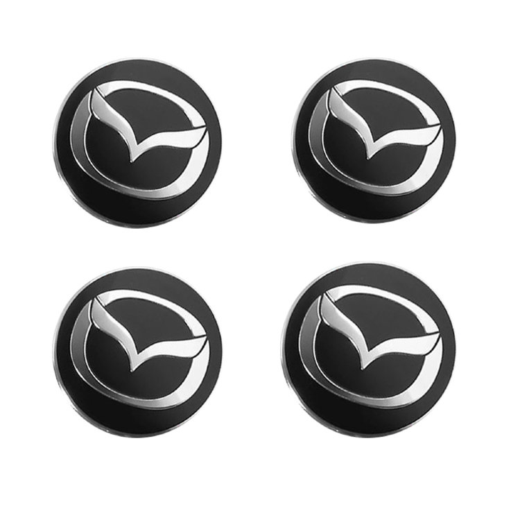 Наклейки на диски Mazda black сфера 62 мм