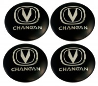 Изображение товара Наклейки на диски Changan 60 мм сфера черные алюминиевые