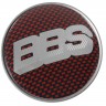 Колпачок на диски BBS 60/55/7 красный/хром