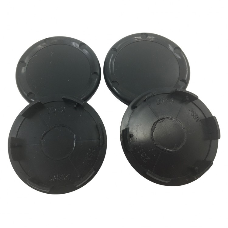 Колпачки на литые диски 68/62.5/9 черные без логотипа