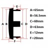 Колпачки на диски Land Rover 65/60/12