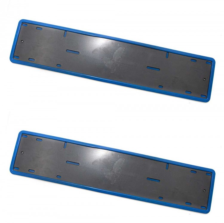 Рамка номерного синяя силиконовая с пластиковым адаптером