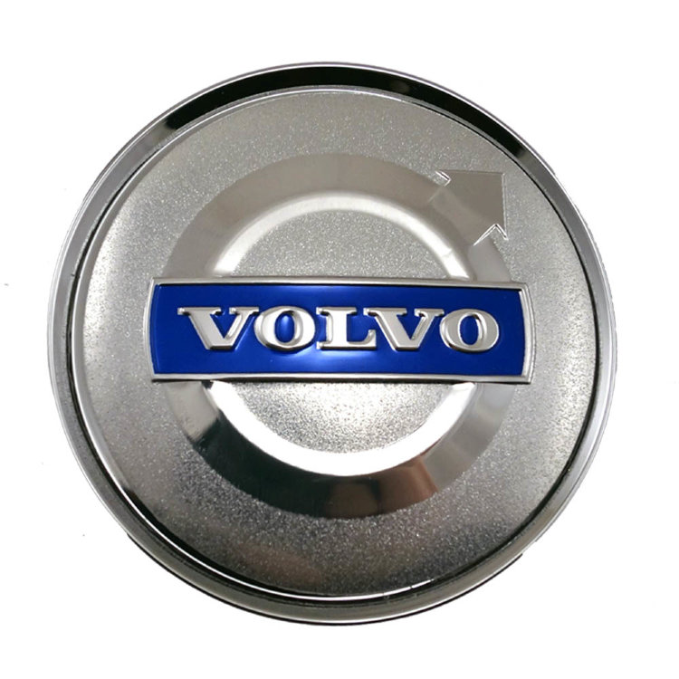 Заглушка для диска Volvo (63/58/8) хром+синий 