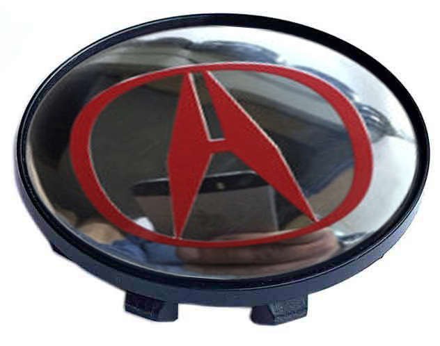 Колпачок на литые диски Acura 58/50/11 хром/красный
