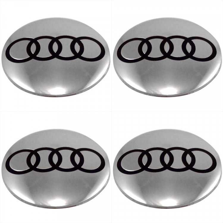 Наклейки на диски Audi steel сфера 56 мм 