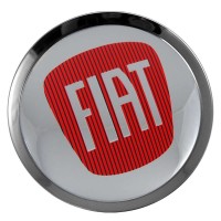 Изображение товара Заглушки для диска со стикером Fiat (64/60/6) хром и красный 