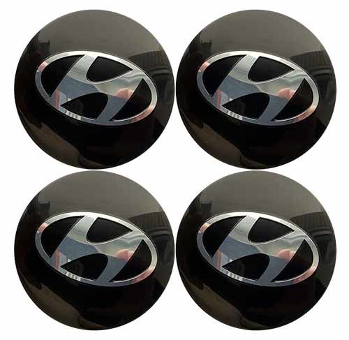 Наклейки на диски Hyundai black 65 мм линза