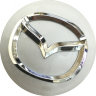 Колпачки на диски Mazda серебристые с хромированным логотипом
