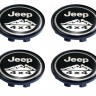 Колпачок на литые диски Jeep 4x4 58/50/11 хром/черный  